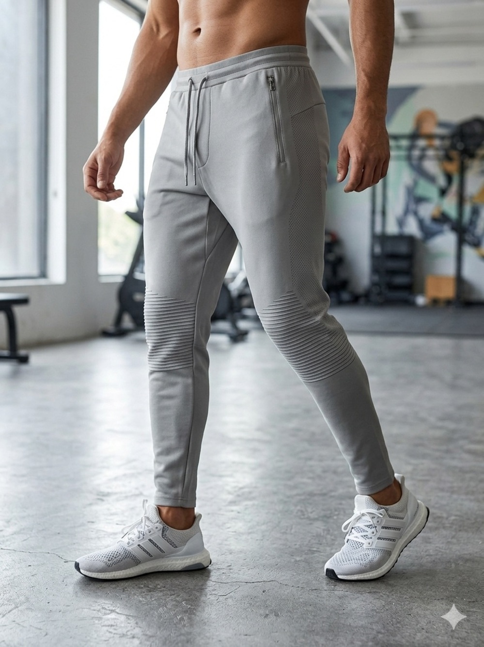 Gym Shark Gray Athletic Jogger Pants - Slim Fit
